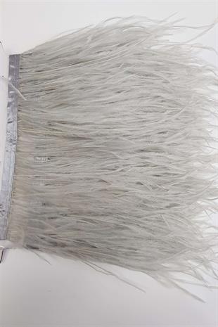 الجملة ريش نعام رمادي فاتح 1 متر