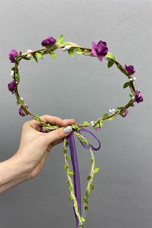 وارتفعت الجملة ورقة بيربل الخفيفة وأوراق التاج وصيفه الشرف وتاج الأطفال هدية