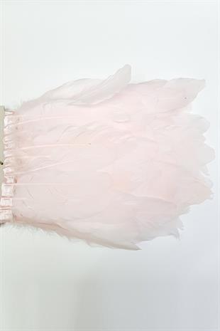 الجملة ريشة النسر الوردي الفاتح 1 متر