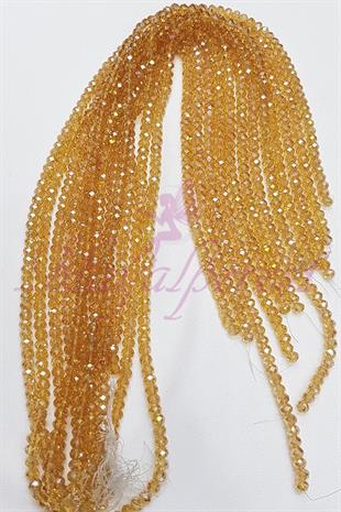 الجملة ضوء البرتقال كريستال الخرز 6 ملم