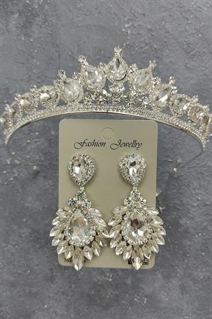 الجملة نموذج الزفاف تاج الزفاف وإسقاط الأقراط حجر المكوك