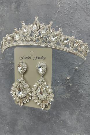 الجملة نموذج الزفاف تاج الزفاف وإسقاط الأقراط حجر المكوك