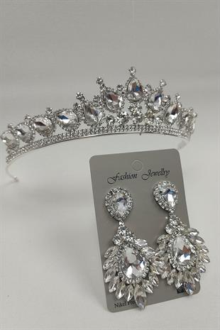 الجملة نموذج الزفاف تاج الزفاف وإسقاط الأقراط حجر المكوك