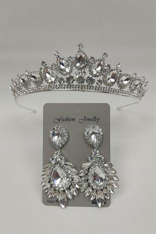 الجملة نموذج الزفاف تاج الزفاف وإسقاط الأقراط حجر المكوك