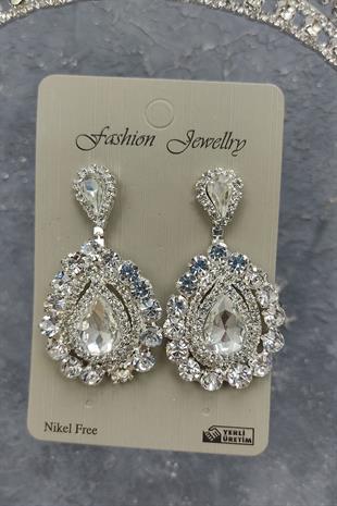 Wholesale Ahu Model Bridal Crown and Shuttlestone Earrings