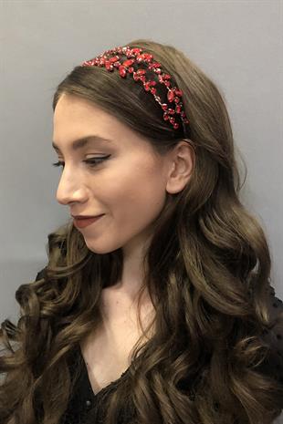 الجملة ألفا نموذج صف مزدوج النحاس الأحمر تاج الحناء الزفاف