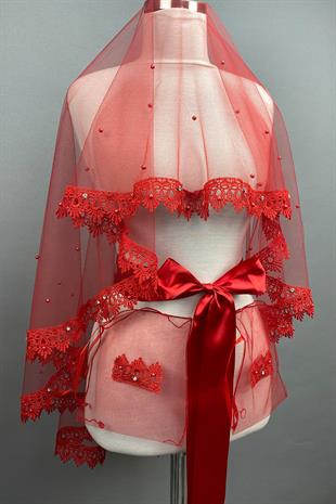 الجملة أليسا الدانتيل الحجاب الزفاف الحناء الوجه الحجاب