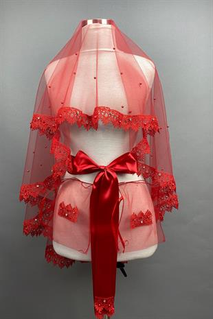 الجملة أليسا الدانتيل الحجاب الزفاف الحناء الوجه الحجاب