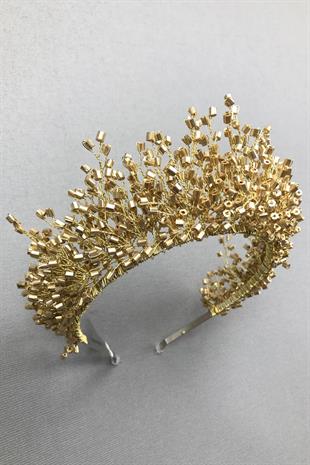 Wholesale Gold Color Rigel Crystal Stone Henna and Bridal Crown