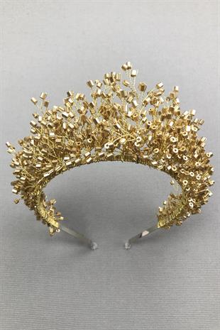 Wholesale Gold Color Rigel Crystal Stone Henna and Bridal Crown