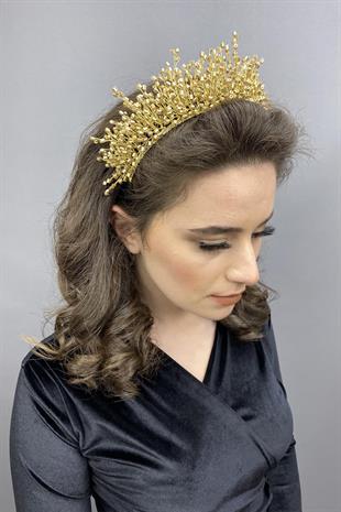 Wholesale Gold Color Rigel Crystal Stone Henna and Bridal Crown