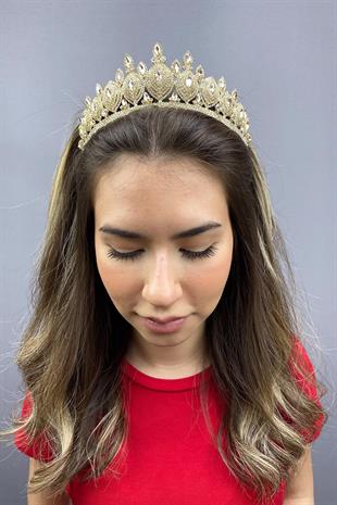 الجملة الذهبية الصفراء هيرا نموذج الزفاف تاج الحناء