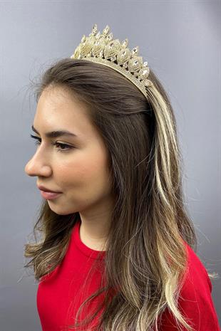 الجملة الذهبية الصفراء هيرا نموذج الزفاف تاج الحناء