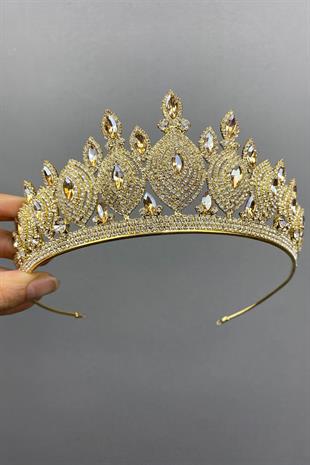 الجملة الذهبية الصفراء هيرا نموذج الزفاف تاج الحناء