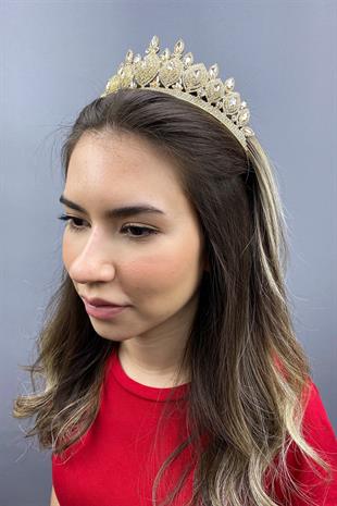 الجملة الذهبية الصفراء هيرا نموذج الزفاف تاج الحناء