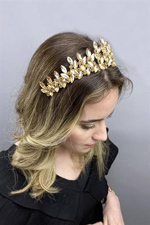 الجملة الذهبي الأصفر سوبرا نموذج الزفاف تاج الحناء