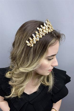 الجملة الذهبي الأصفر سوبرا نموذج الزفاف تاج الحناء