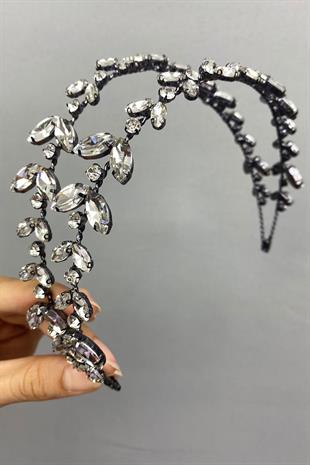 الجملة أنثراسايت رمادي ألفا نموذج تاج الحناء الزفاف