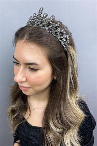 الجملة أنثراسايت رمادي بيتي الحناء تاج الزفاف