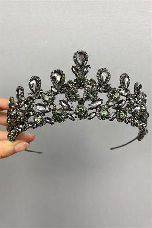 الجملة أنثراسايت رمادي بيتي الحناء تاج الزفاف