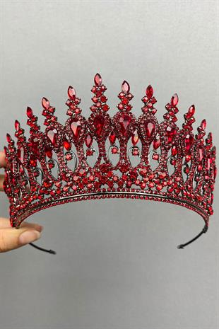 الجملة أنثراسايت الأحمر الحناء الحناء تاج الزفاف