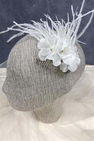 الجملة فرع الربيع الأزهار تصميم ريشة مقطع الشعر الزفاف