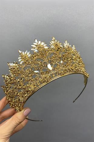 الجملة لون العسل أنجلينا الزفاف تاج الحناء