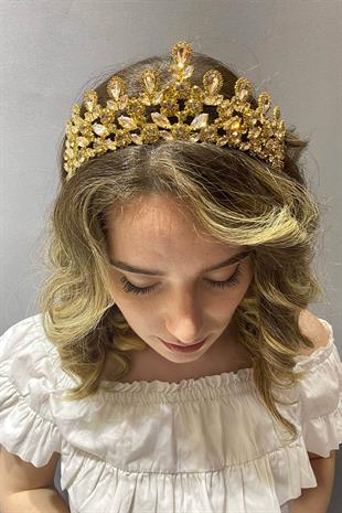 الجملة لون العسل بيتي نموذج تاج الحناء الزفاف