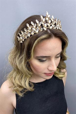 الجملة لون العسل تاج الحناء الزفاف