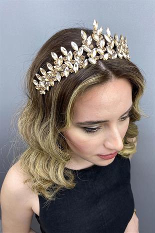 الجملة لون العسل تاج الحناء الزفاف