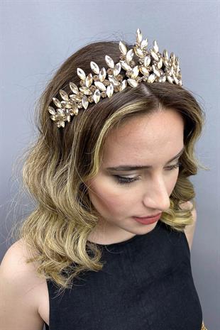 الجملة لون العسل تاج الحناء الزفاف