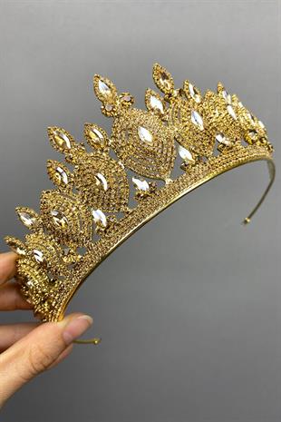 الجملة لون العسل هيرا نموذج تاج الحناء الزفاف