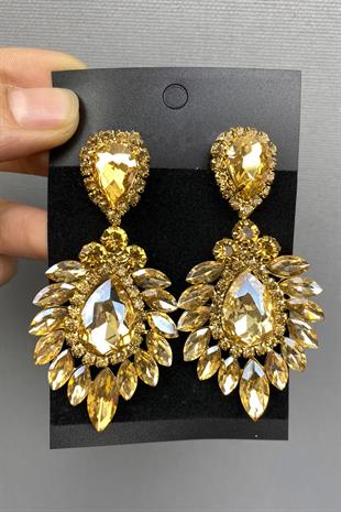 الجملة لون العسل سوبرا الزفاف تاج الحناء والأقراط