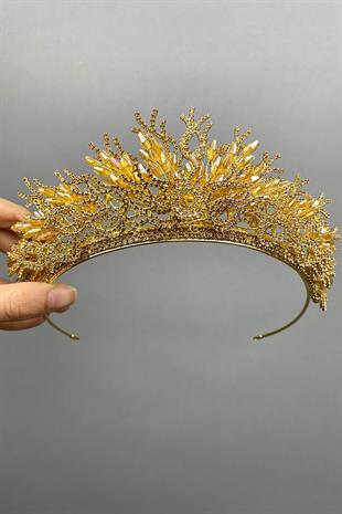 الجملة لون العسل زهرة نموذج تاج الحناء الزفاف