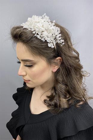 Wholesale Bellatrix White Crystal Stone Bridal and Henna Crown