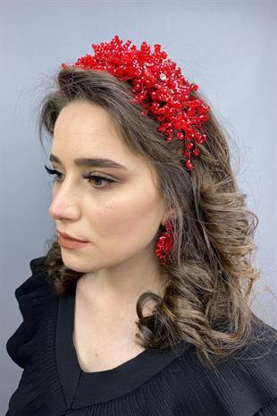 Wholesale Bellatrix Red Crystal Stone Bridal and Henna Crown