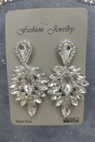 Wholesale Berlin Model Bridal Crown and Drop Stone Earrings