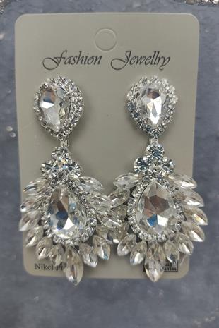 Wholesale Berlin Model Bridal Crown and Drop Shuttle Stone Earrings