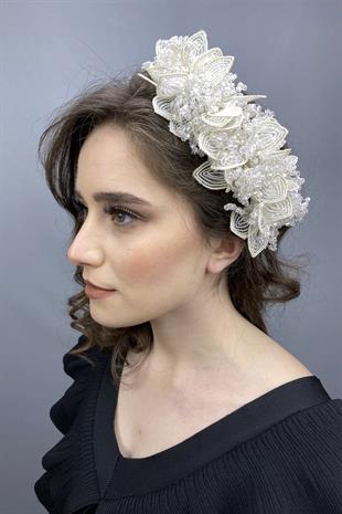 Wholesale White Capella Hair and Turban Accessory