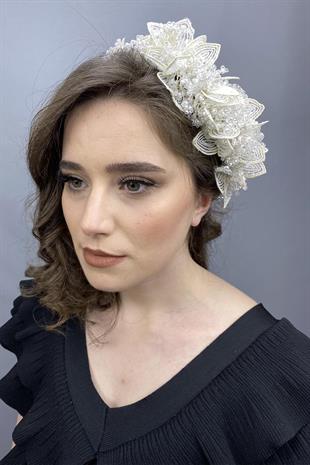 Wholesale White Capella Hair and Turban Accessory