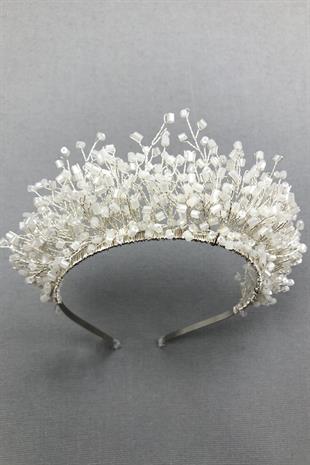 Wholesale White Rigel Crystal Stone Henna and Bridal Crown
