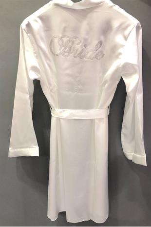 الجملة الحرير الأبيض حجر العروس روب خلع الملابس