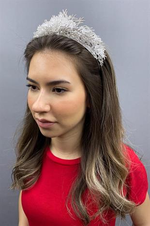 الجملة زهرة بيضاء نموذج تاج الحناء الزفاف