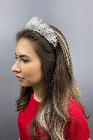 الجملة زهرة بيضاء نموذج تاج الحناء الزفاف