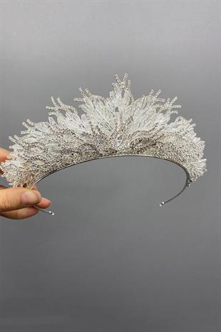 الجملة زهرة بيضاء نموذج تاج الحناء الزفاف