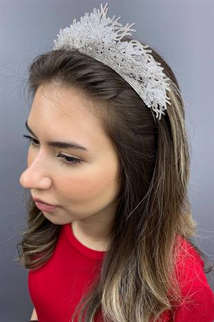 الجملة زهرة بيضاء نموذج تاج الحناء الزفاف