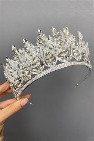 الجملة مجموعة بيضاء نموذج الزفاف تاج الحناء