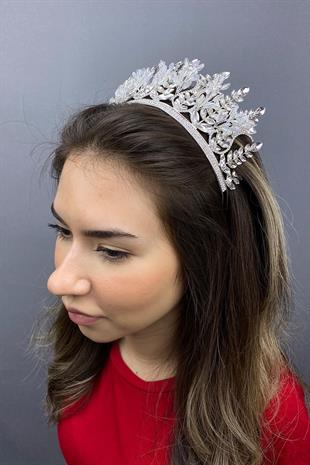 الجملة مجموعة بيضاء نموذج الزفاف تاج الحناء