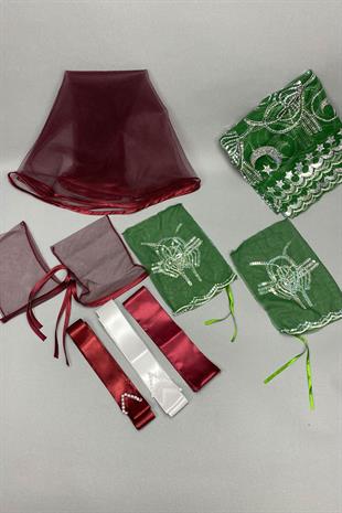 الجملة الدانتيل الزفاف الحجاب العريس الحجاب والمجوهرات الشريط مجموعة