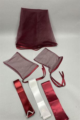 الجملة الحجاب الزفاف والمجوهرات مجموعة مع ربط قضيب